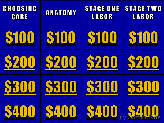 Jeopardy Review Gam - Board