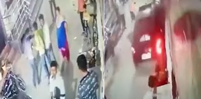 Viral: Driver rams car into people after argument with motorcyclist