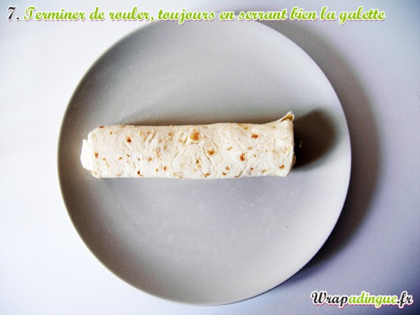Rouler un wrap - Etape 7