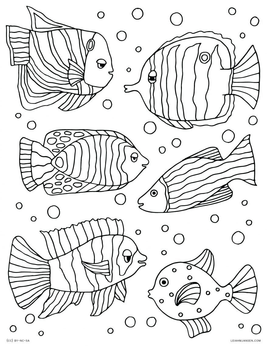 Exotic Fish Coloring Pages at Free