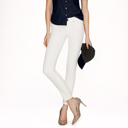 Toothpick jean in white denim