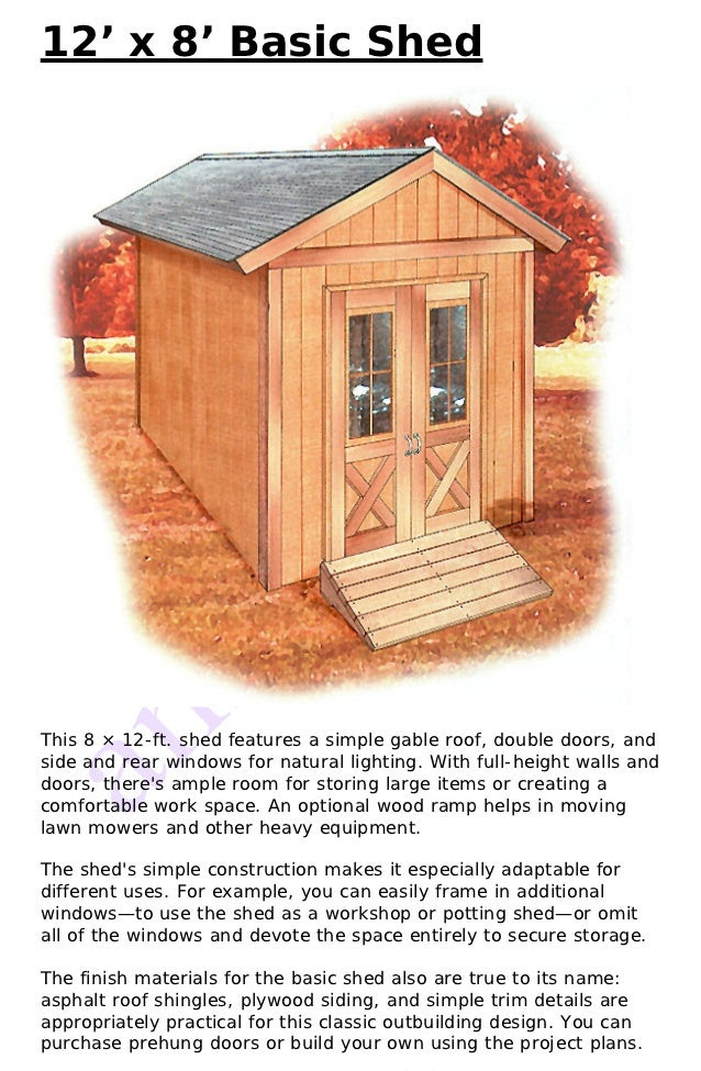12 x 8 shed plans free