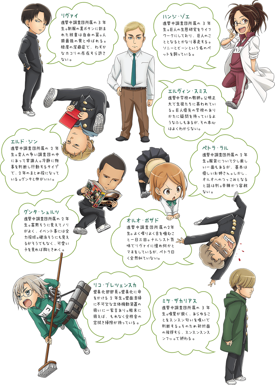キャラクター Tvアニメ 進撃 巨人中学校 公式サイト