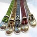 Leaf Green tooled leather bracelet strap