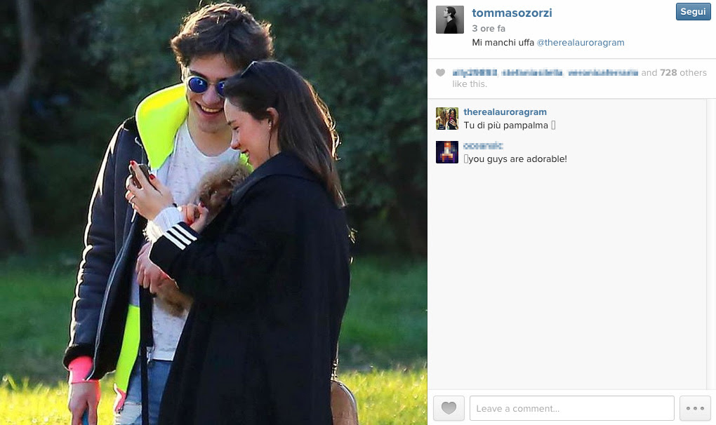 Aurora Ramazzotti e Tommaso Zorzi: il flirt corre sui ...