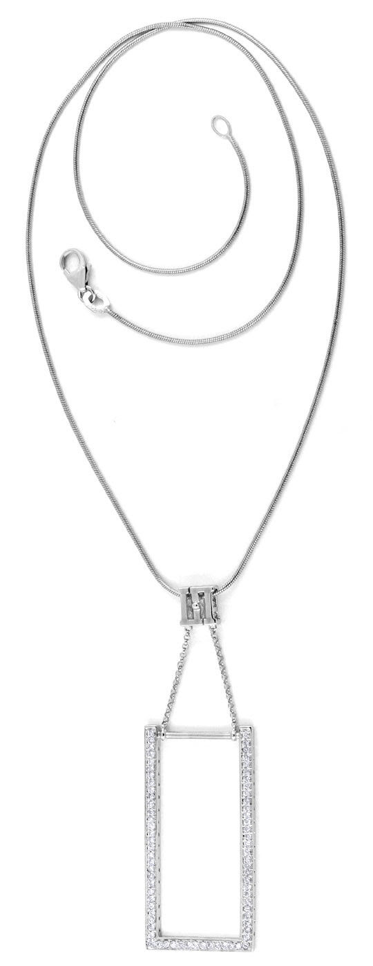 Original-Foto 2, TOLLES DESIGNER-BRILLANT-KOLLIER, 18K WEISSGOLD, LUXUS!