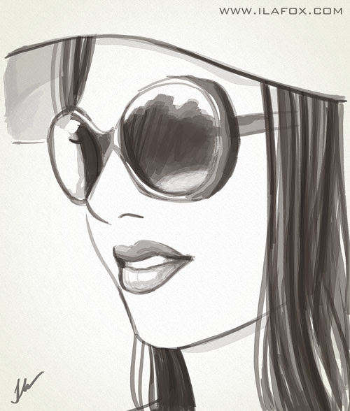 retrato, preto e branco, mirelle by ila fox