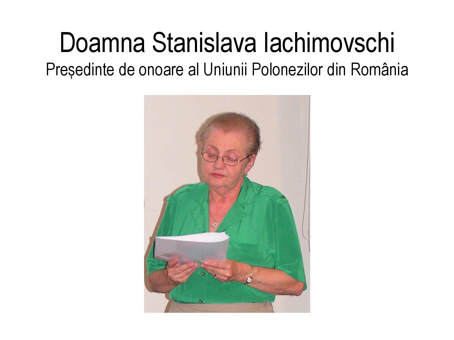 Prof. Iachimovschi Stanislava – in memoriam