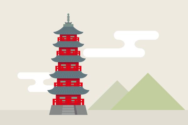 五重塔のイラスト 街 建物系イラスト専門サイト Town Illust