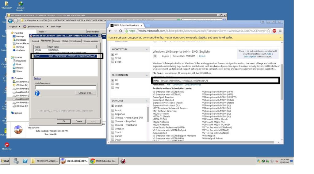 Windows 10 29th July Proof