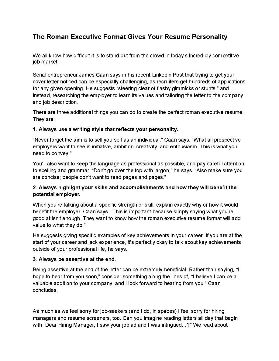 Executive Resume Writing Service Helping Executives Land
