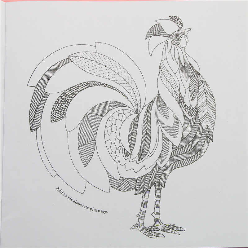 24 ページ動物王国英語版ぬりえ子供大人のためのストレスを解消キル絵画描画ブック Books For Children Coloring Bookpainting Drawing Book Gooum