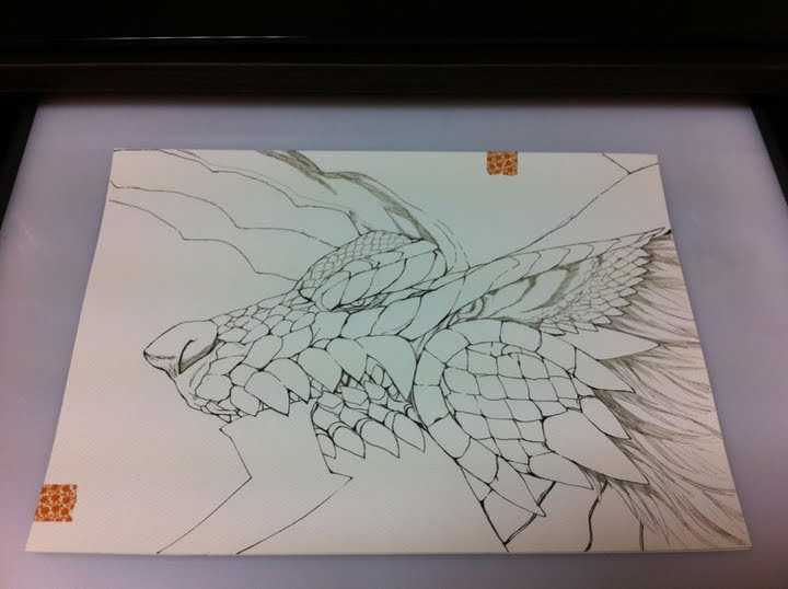 アナログ ジンオウガ描くよ モンハン 萌えイラスト上達法 お絵かき初心者の学習部屋