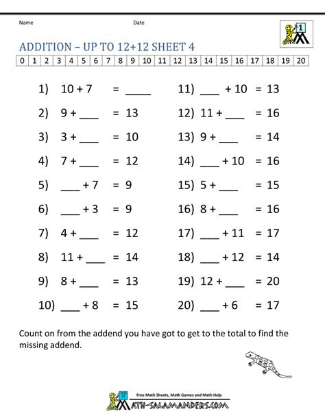 Number charts, addition, subtraction, telling time, comparing & ordering numbers, counting money, . 1st grade free printable worksheets abitlikethis