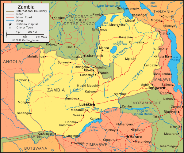 Zambia Map Zambia Maps and