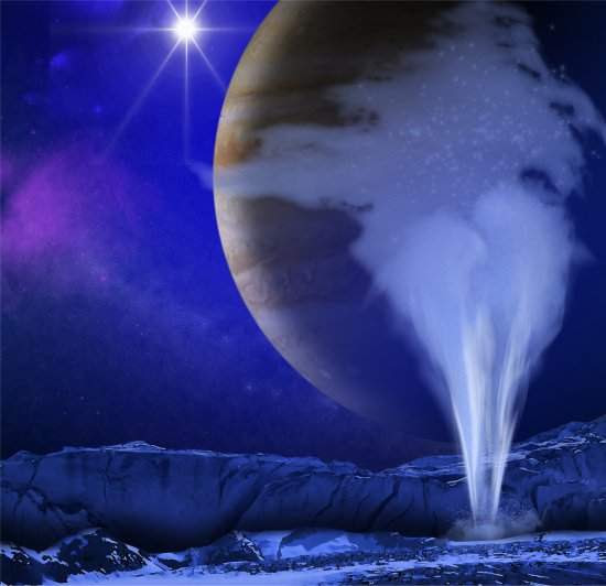 Vapor de água aumenta chances de vida na lua Europa de Júpiter