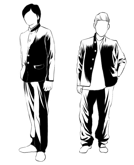 漫画テクニック ツヤベタの描き方 制服編 Oyukihan S Blog 漫 パワー充電所