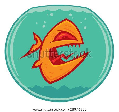 happy goldfish cartoon. goldfish cartoon image.