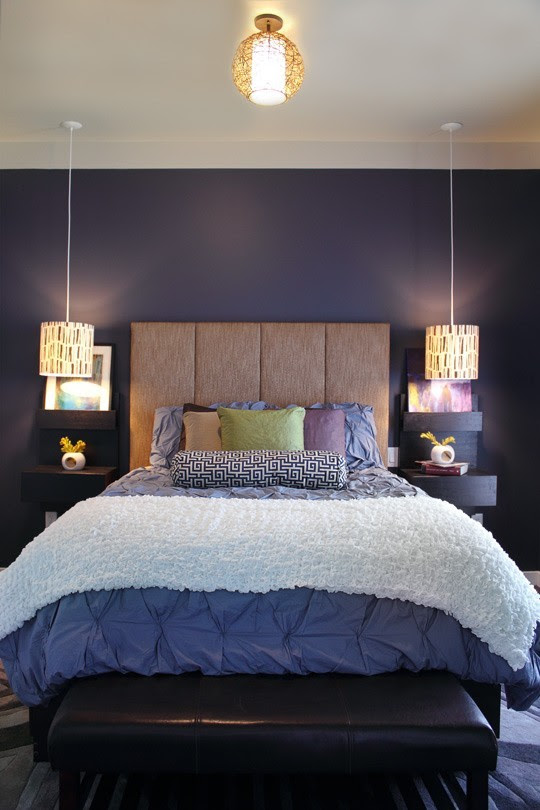 Amazing Bedrooms with Hanging Bedside Lights - Decoholic