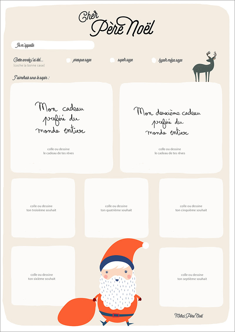 Lettre Pere Noel A Imprimer La Liste Au Pere Noel Free Download Minireyve