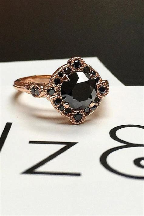 Browse through our favorites to see if rose gold is right for you. 33 Unique Black Diamond Engagement Rings | Oh So Perfect