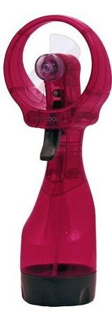 O2 Cool 8101 Deluxe Battery-Operated Handheld Water-Misting Fan, Pink