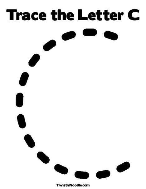 Tracing Letter C Coloring Page