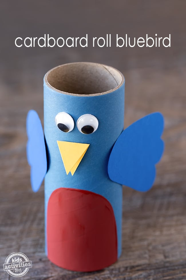 Cardboard Roll Bluebird