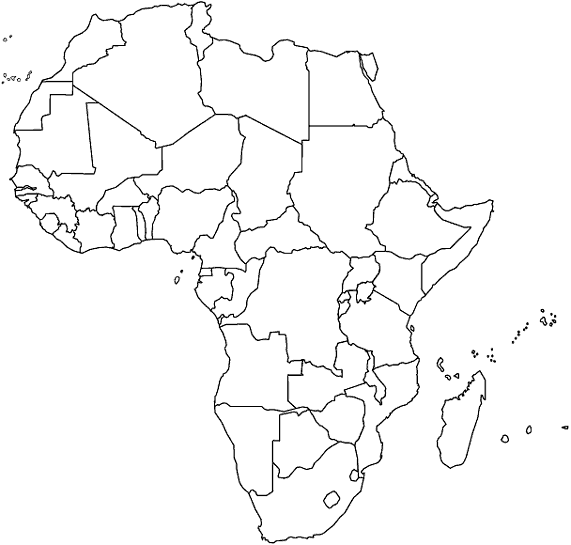 Cartina Politica Muta Africa