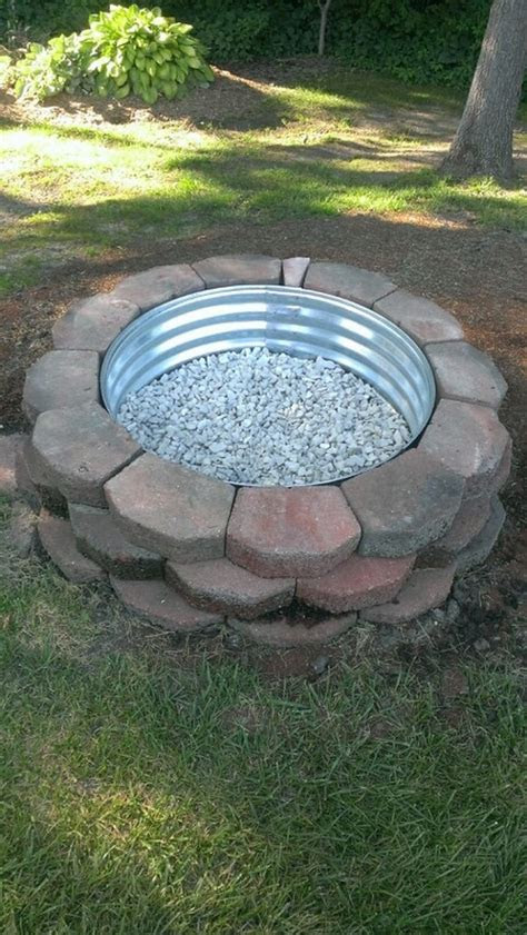 build fire pit cement landscape blocks diy