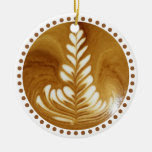 Beautiful Cappuccino Floral Leaf Art Tree Ceramic Ornament