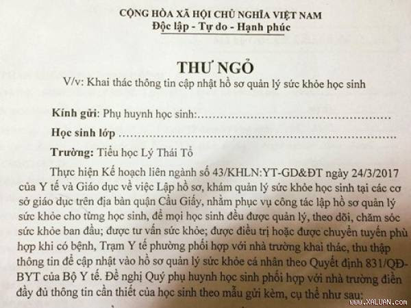 Ngã ngửa lý do phiếu khám khai số lần phá thai của học sinh tiểu học