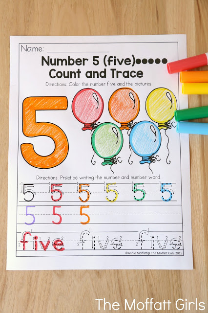 Teach number concepts, colors, shapes, letters, phonics and so much more with the September NO PREP Packet for Preschool!