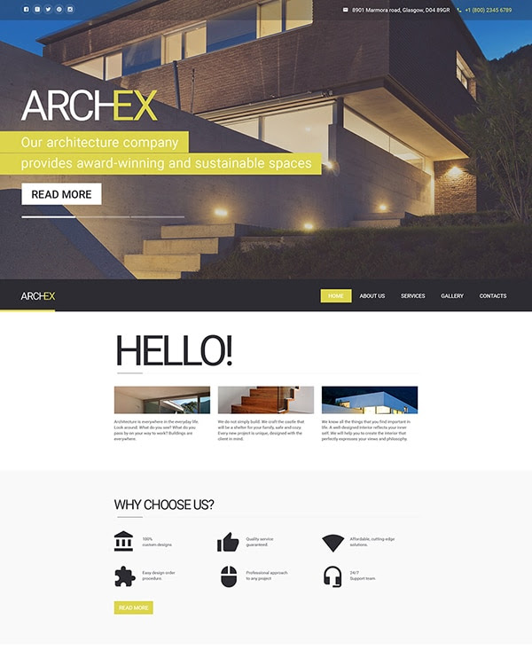 36. 1 architecture html5 website template