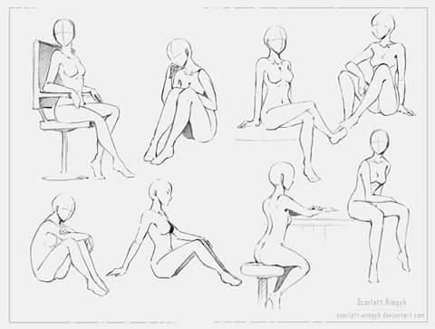 picture Casual Sitting Pose Drawing Reference get drawing