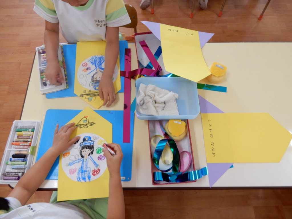 七夕飾り 短冊製作 年長組 へいわようちえんブログ