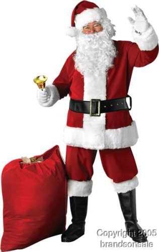 Deluxe Velvet Santa Claus Costume Suite (Standard)  
