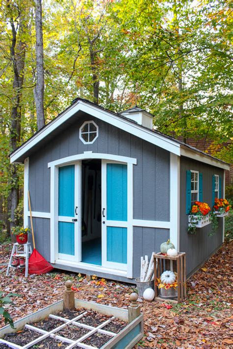 custom build  cute garden shed   shed kit  lowes