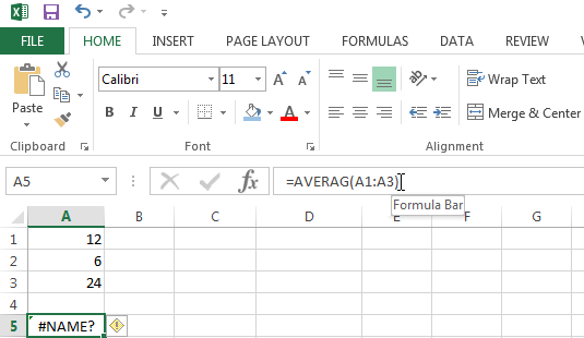 Formula Errors Excel Tutorial For Excel 13