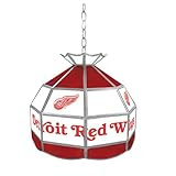 NHL Detroit Redwings stained glass Tiffany lamp - 16-inch diameter