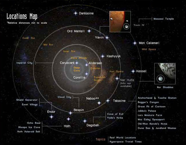 Here are some maps of the Star Wars galaxy.