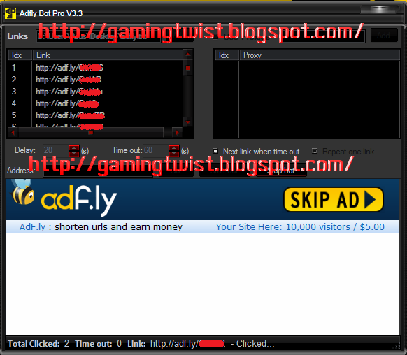 Adf.ly Bot/Auto Clicker 2013