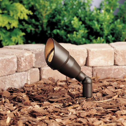Kichler Lighting 15374AZT20L 12-Volt Low Voltage Mini-Accent Light with Flood Bulb, Textured Architectural Bronze