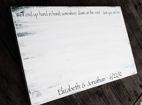 Beach Wedding Guest Book Sign, Customized guest book, rustic wedding guest book sign, guest book alternative, unique guest book