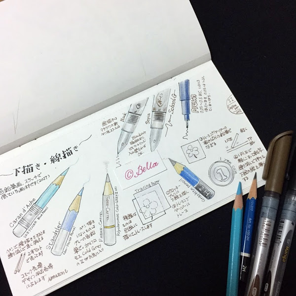Beltaのcolored Pencil Gallery 色鉛筆ギャラリー 下書きと線画のツール