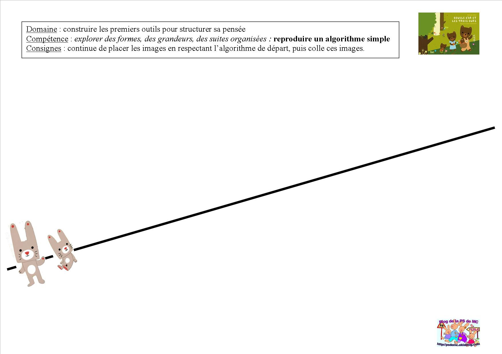 Boucle D Or Algorithme Des Ours Mc En Maternelle