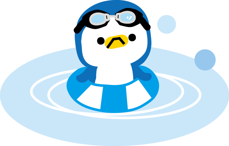 夏と冬のペンギンのイラスト 無料イラスト