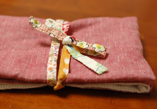 A bag with patchwork string