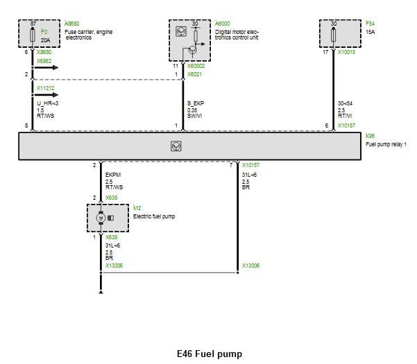 Bmw 325ci fuel pump relay