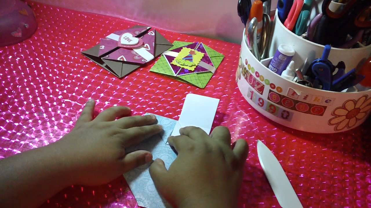 CARTA+CAJITA+SOBRE origami regalo original//INVITACION 